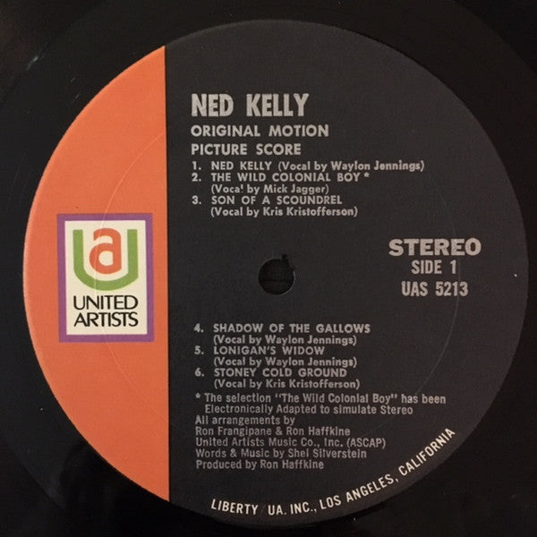 Various - Mick Jagger As "Ned Kelly" - Original Motion Picture Score (Vinyl, LP, Album) Very Good (VG) / Very Good Plus (VG+)