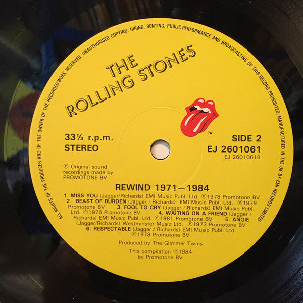 The Rolling Stones - Rewind (1971-1984) (Vinyl, LP, Compilation) Very Good Plus (VG+) / Near Mint (NM or M-)