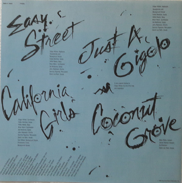 David Lee Roth - Crazy From The Heat (Vinyl, 12", 33 ⅓ RPM, EP) Very Good Plus (VG+) / Very Good Plus (VG+)