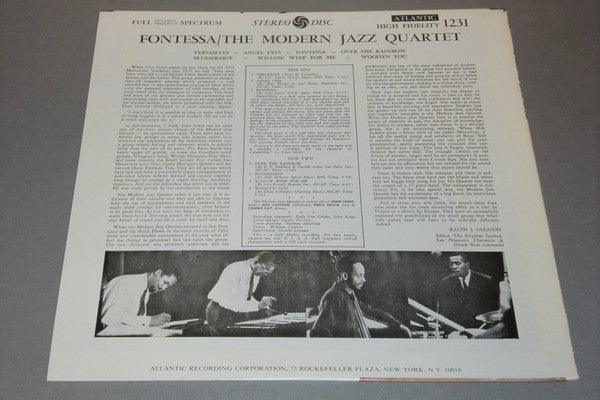 The Modern Jazz Quartet - Fontessa (Vinyl, LP, Album, Reissue, Mono)