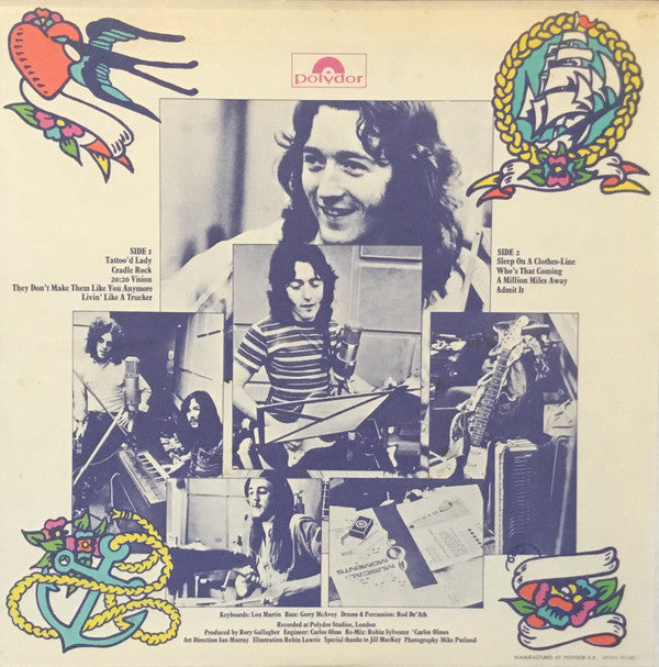 Rory Gallagher - Tattoo (Vinyl, LP, Album) Very Good Plus (VG+) / Very Good (VG)