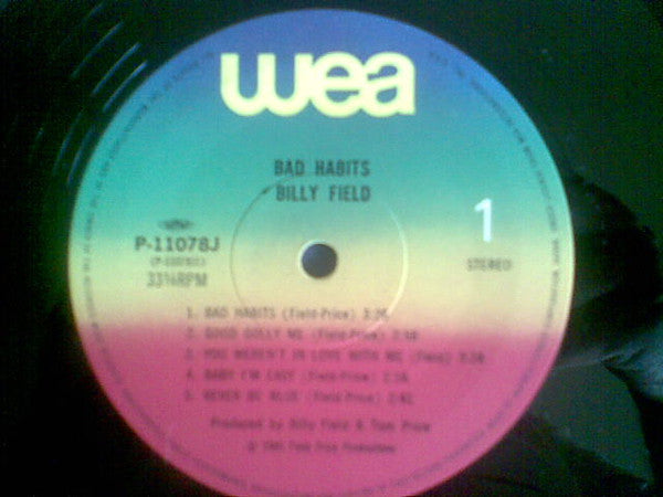Billy Field - Bad Habits (Vinyl, LP, Album, Stereo)