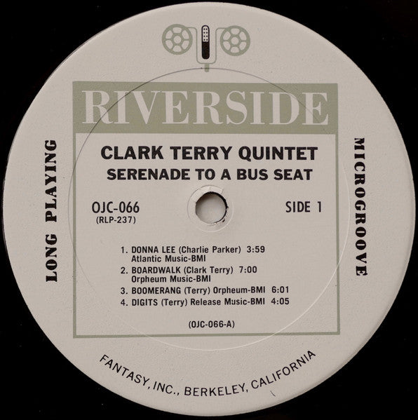 Clark Terry Quintet - Serenade To A Bus Seat (Vinyl, LP, Album, Reissue) Very Good Plus (VG+) / Near Mint (NM or M-)
