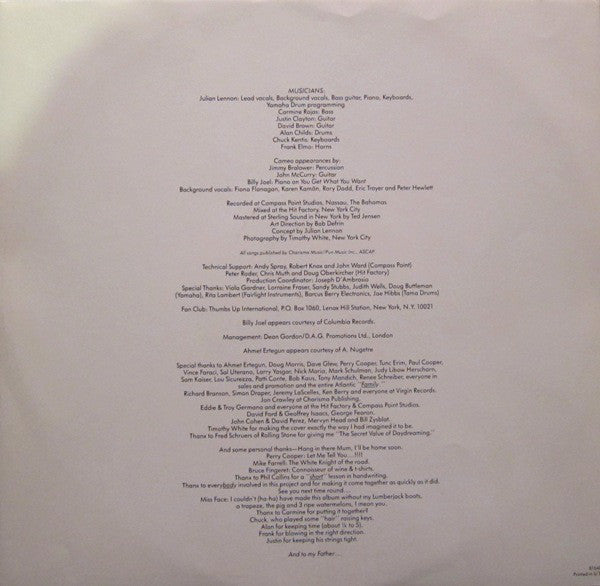 Julian Lennon - The Secret Value Of Daydreaming (Vinyl, LP, Album) Very Good (VG) / Very Good Plus (VG+)