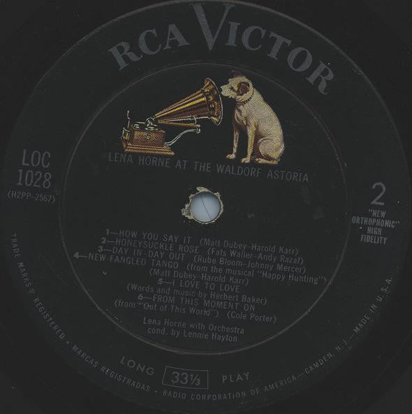 Lena Horne - Lena Horne At The Waldorf Astoria (Vinyl, LP, Album, Mono) Good Plus (G+) / Good (G)
