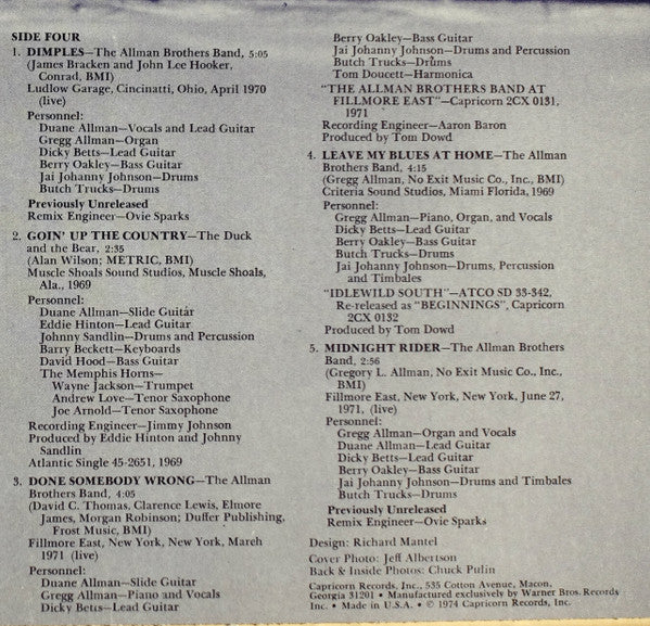 Duane Allman - An Anthology Vol. II (2xVinyl, LP, Compilation) Very Good (VG) / Good (G)