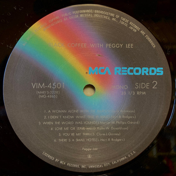 Peggy Lee - Black Coffee (Vinyl, LP, Album, Reissue, Mono)