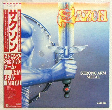 Saxon - Strong Arm Metal (Vinyl, LP, Compilation) Near Mint (NM or M-) / Good Plus (G+)