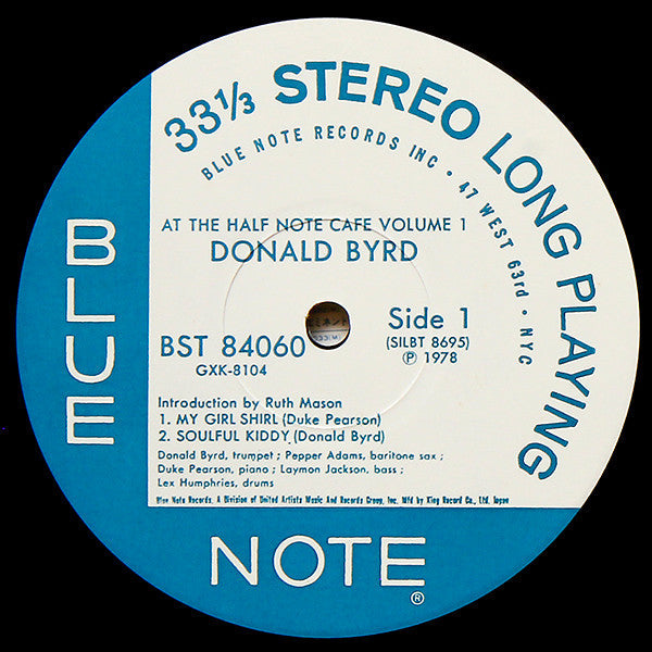Donald Byrd - At The Half Note Cafe, Vol. 1 (Vinyl, LP, Album, Reissue, Stereo) Very Good Plus (VG+) / Very Good (VG)
