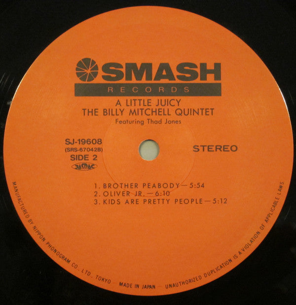 The Billy Mitchell Quintet - A Little Juicy (Vinyl, LP, Stereo) Very Good Plus (VG+) / Very Good Plus (VG+)