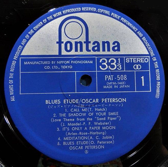Oscar Peterson - Blues Etude (Vinyl, LP, Album, Limited Edition, Re...