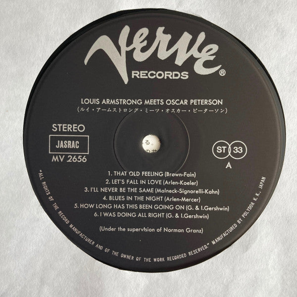 Louis Armstrong - Louis Armstrong Meets Oscar Peterson (Vinyl, LP, Album, Reissue, Stereo) Very Good Plus (VG+) / Very Good Plus (VG+)