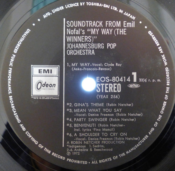 Johannesburg Pop Orchestra - My Way (The Winners) (Vinyl, LP, Album, Stereo) Very Good Plus (VG+) / Very Good Plus (VG+)