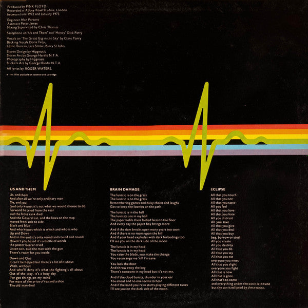 Pink Floyd - The Dark Side Of The Moon (Vinyl, LP, Album, Stereo) Near Mint (NM or M-) / Very Good (VG)