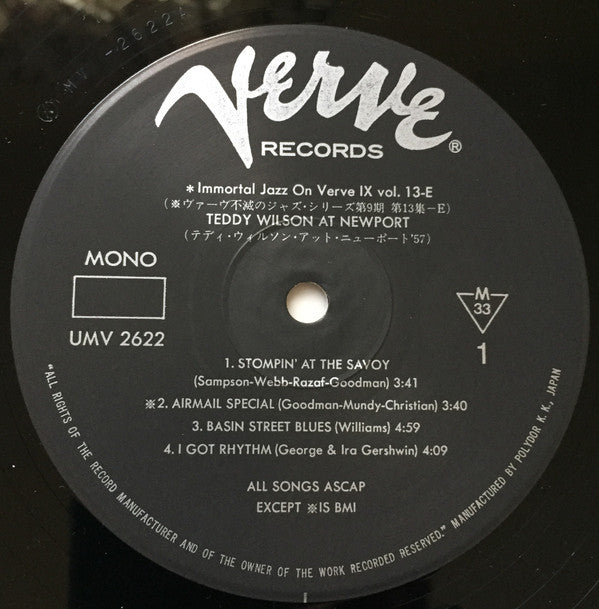 Teddy Wilson Trio - At Newport (Vinyl, LP, Album, Reissue, Mono) Very Good (VG) / Very Good (VG)