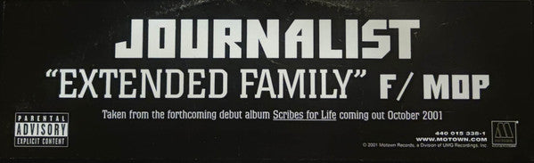Journalist - Extended Family (Vinyl, 12", 33 ⅓ RPM) Very Good Plus (VG+) / Very Good Plus (VG+)