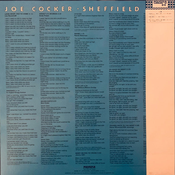 Joe Cocker - Sheffield Steel (Vinyl, LP, Album, Stereo) Very Good Plus (VG+) / Very Good Plus (VG+)
