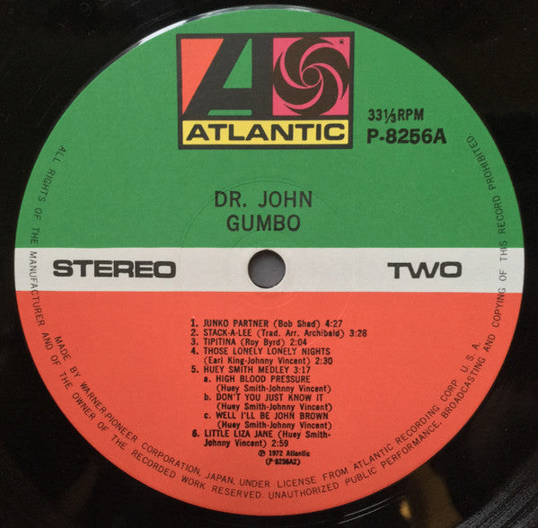 Dr. John - Dr. John's Gumbo (Vinyl, LP, Album) Near Mint (NM or M-) / Very Good Plus (VG+)