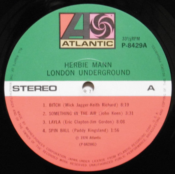 Herbie Mann - London Underground (Vinyl, LP, Album) Good Plus (G+) / Very Good (VG)