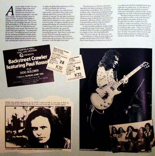 Paul Kossoff - Blue Soul (2xVinyl, LP, Compilation) Very Good (VG) / Very Good (VG)