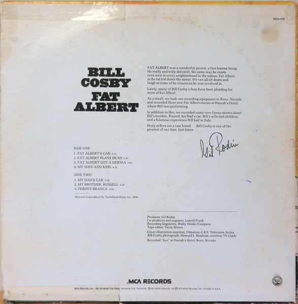 Bill Cosby - Fat Albert (Vinyl, LP, Album, Misprint, Reissue) Very Good (VG) / Very Good (VG)