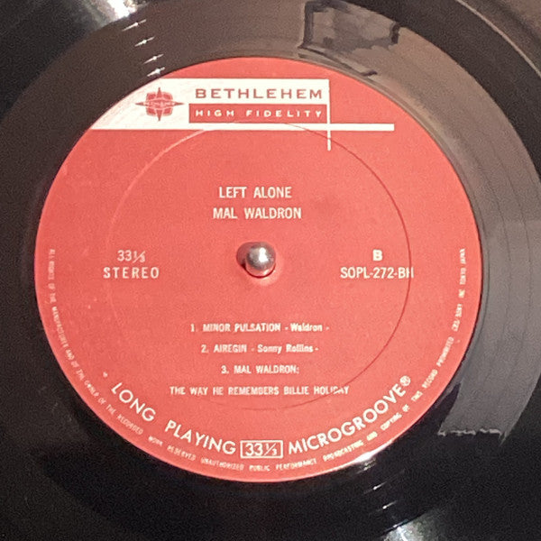 Mal Waldron - Left Alone - Plays Moods Of Billie Holiday (Vinyl, LP...