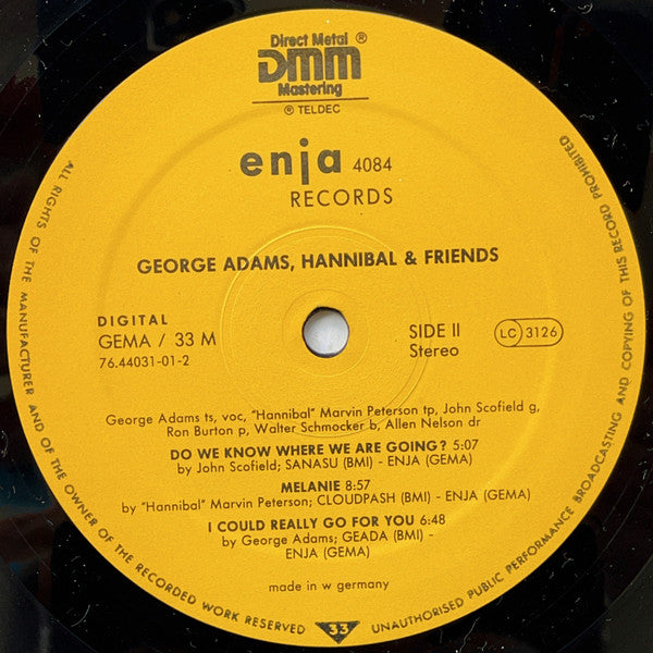 George Adams - George Adams, Hannibal & Friends More Sightings (Vinyl, LP, Album, Stereo) Near Mint (NM or M-) / Very Good Plus (VG+)