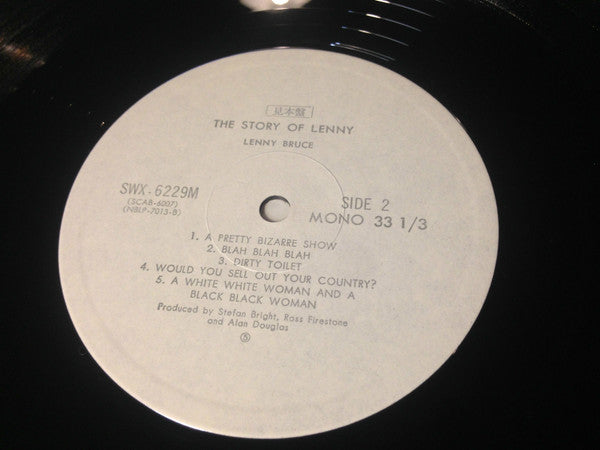 Lenny Bruce - The Story Of Lenny Bruce (What I Was Arrested For) (Vinyl, LP, Promo, Reissue, Mono) Very Good Plus (VG+) / Very Good Plus (VG+)