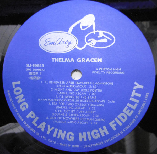 Thelma Gracen - Thelma Gracen (Vinyl, LP, Album, Reissue) Very Good Plus (VG+) / Very Good Plus (VG+)