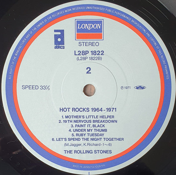 The Rolling Stones - Hot Rocks 1964-1971 (2xVinyl, LP, Compilation, Reissue) Near Mint (NM or M-) / Very Good Plus (VG+)
