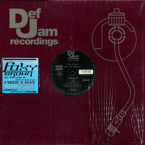 Foxy Brown - I Need A Man (Vinyl, 12", 33 ⅓ RPM) Very Good Plus (VG+) / Very Good Plus (VG+)