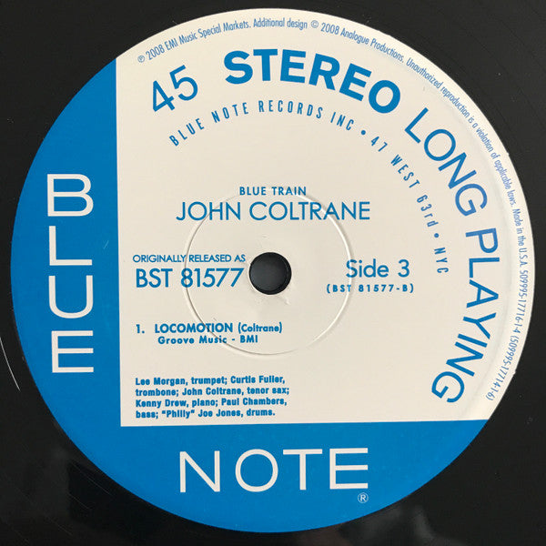 John Coltrane - Blue Train (Vinyl, 12", 45 RPM, Album, Limited Edit...