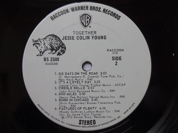 Jesse Colin Young - Together (Vinyl, LP, Album, Stereo) Very Good (VG) / Good Plus (G+)