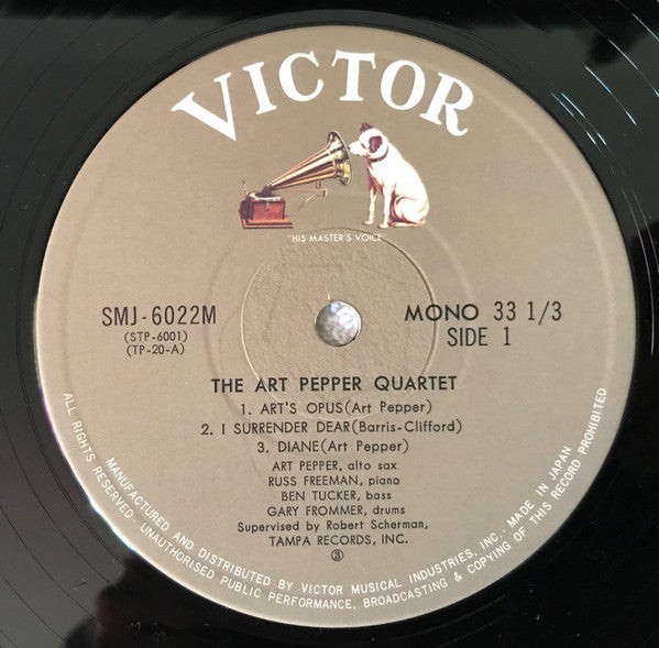 Art Pepper Quartet - The Art Pepper Quartet (Vinyl, LP, Album, Mono...