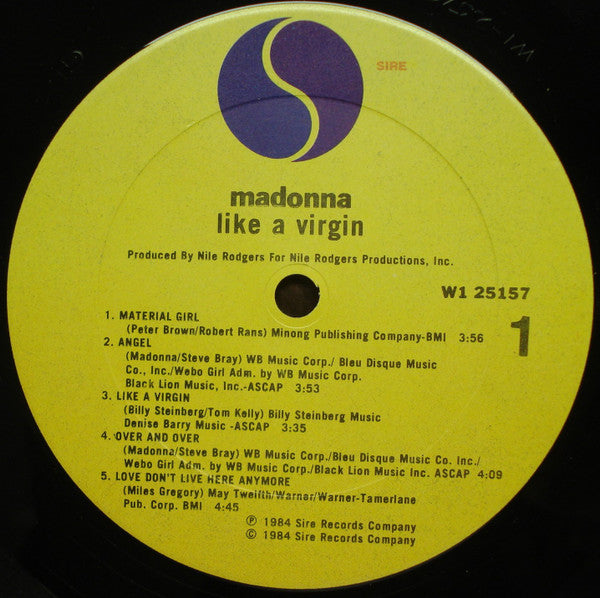 Madonna - Like A Virgin (Vinyl, LP, Album, Club Edition) Very Good Plus (VG+) / Very Good Plus (VG+)