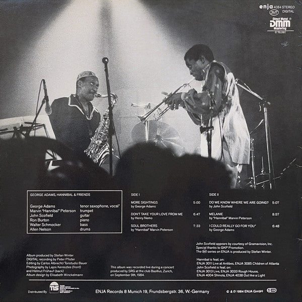 George Adams - George Adams, Hannibal & Friends More Sightings (Vinyl, LP, Album, Stereo) Near Mint (NM or M-) / Very Good Plus (VG+)