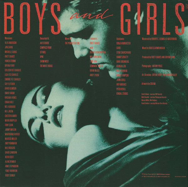Bryan Ferry - Boys And Girls (Vinyl, LP, Album) Very Good (VG) / Very Good Plus (VG+)