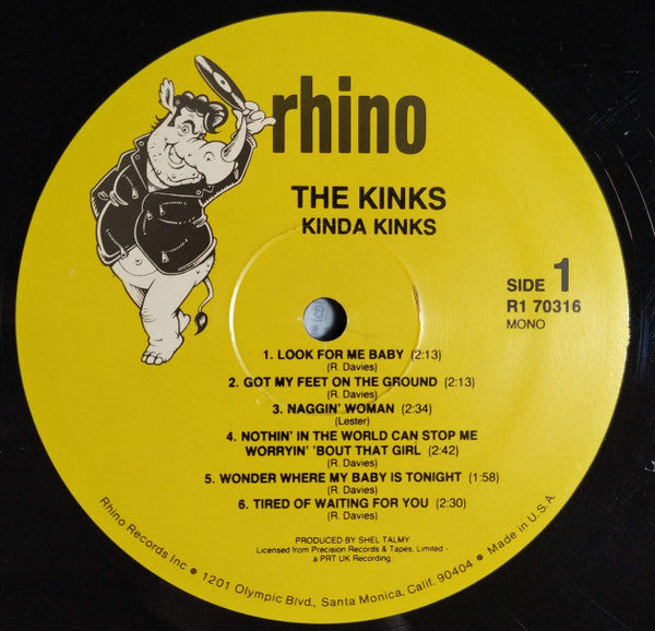 The Kinks - Kinda Kinks (Vinyl, LP, Album, Reissue, Remastered, Mono) Near Mint (NM or M-) / Very Good Plus (VG+)