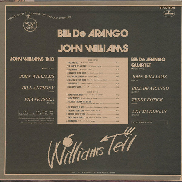 Bill De Arango - Williams Tell (Vinyl, LP, Compilation, Mono) Very Good Plus (VG+) / Very Good Plus (VG+)