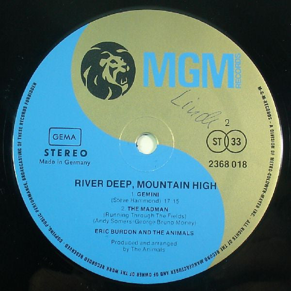 Eric Burdon & The Animals - River Deep Mountain High / Ring Of Fire (2xVinyl, LP, Album, Stereo) Very Good Plus (VG+) / Very Good (VG)