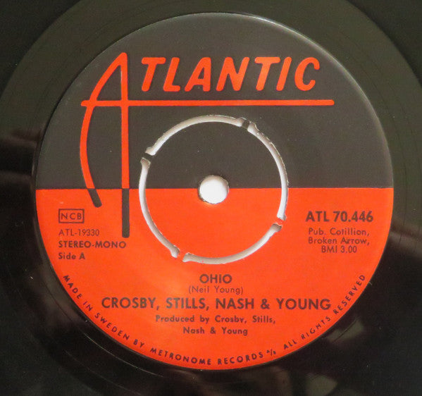 Crosby, Stills, Nash & Young - Ohio (Vinyl, 7", 45 RPM, Single) Very Good (VG) / Good Plus (G+)