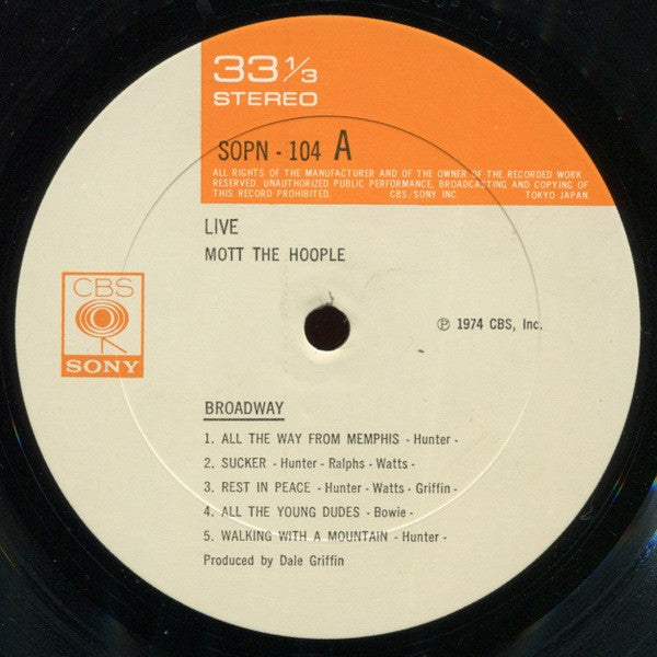 Mott The Hoople - Mott The Hoople Live (Vinyl, LP, Album)