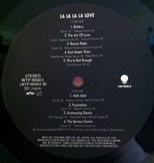 Sandii & The Sunsetz - La La La La Love - Banzai Baby (Vinyl, LP, A...