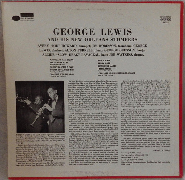 George Lewis And His New Orleans Stompers - George Lewis And His New Orleans Stompers (Volume 1) (Vinyl, LP, Reissue, Stereo) Very Good (VG) / Very Good (VG)