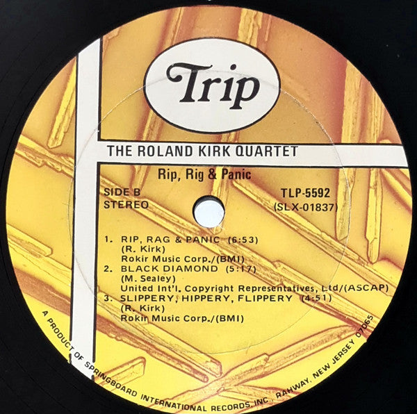 The Roland Kirk Quartet - Rip, Rig & Panic (Vinyl, LP, Album, Reissue, Stereo) Very Good (VG) / Very Good Plus (VG+)