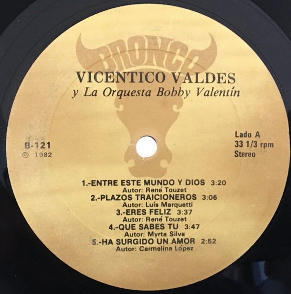 Vicentico Valdés - Vicentico Valdés y la Orquesta Bobby Valentin (Vinyl, LP, Album) Very Good (VG) / Very Good (VG)
