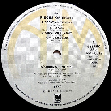 Styx - Pieces Of Eight (Vinyl, LP, Album)