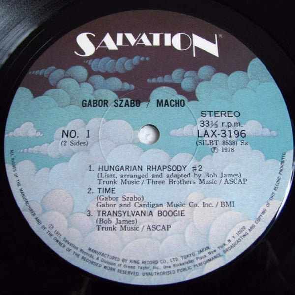 Gabor Szabo - Macho (Vinyl, LP, Album, Limited Edition, Reissue, Stereo) Very Good Plus (VG+) / Very Good Plus (VG+)