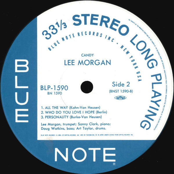 Lee Morgan - Candy (Vinyl, LP, Album, Reissue, Stereo) Near Mint (NM or M-) / Near Mint (NM or M-)