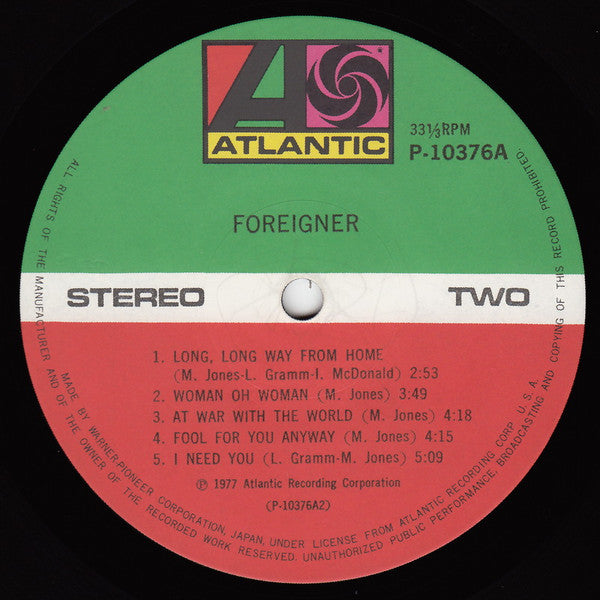 Foreigner - Foreigner = Glorious Departure (Vinyl, LP, Album, Stereo) Near Mint (NM or M-) / Very Good Plus (VG+)